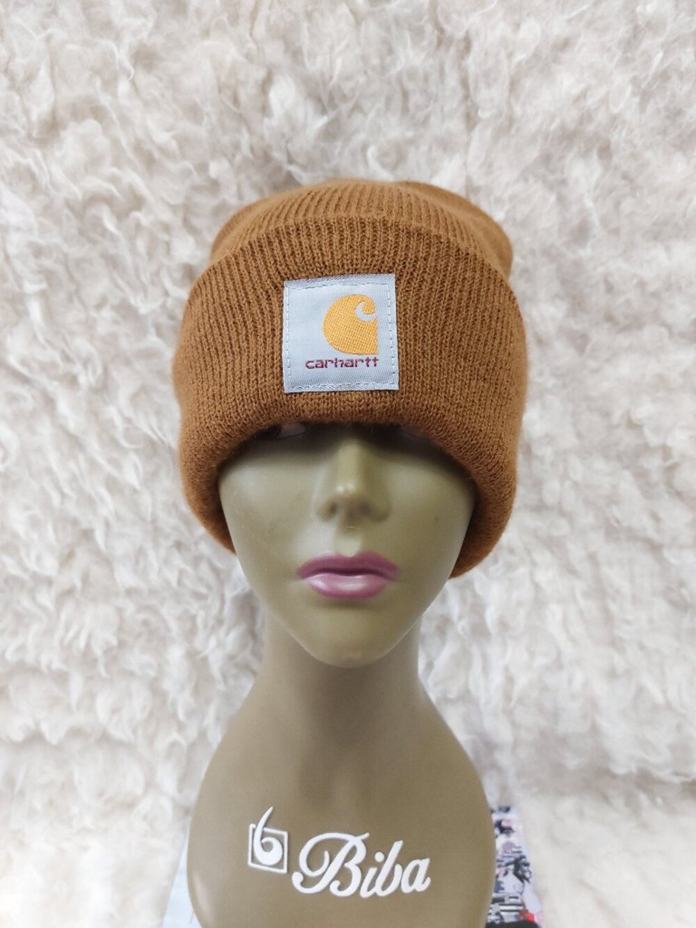 Carhartt Hat Adult Thick Cuffed Knit Beanie Iconic Brown A18 BRN One Size